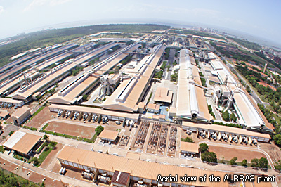 Aerial view of the ALBRAS plant
