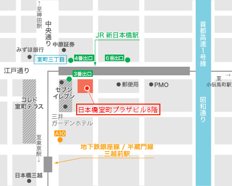 地図：日本アマゾンアルミニウムまでのアクセスマップ